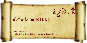 Ádám Kitti névjegykártya