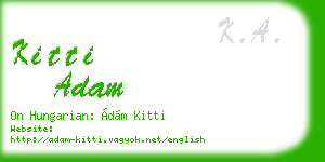 kitti adam business card