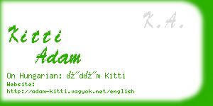 kitti adam business card